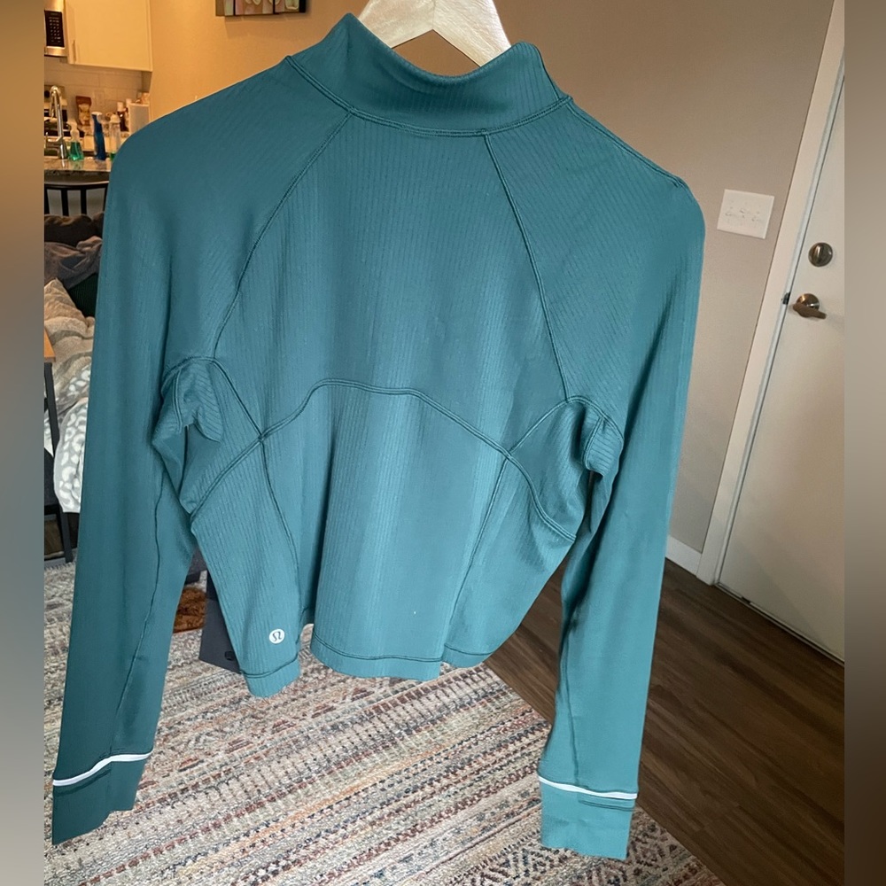 NWT It’s Rulu Run Cropped Half Zip *Ribbed - Picture 3 of 7
